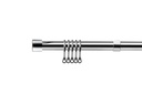 Fenton - Extendable Curtain Pole in Chrome (With rings)