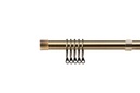 Fenton - Extendable Curtain Pole in Antique Brass (With rings)