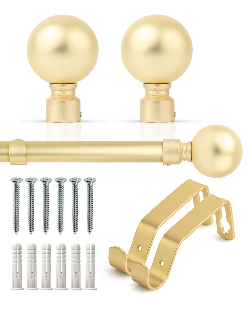 [BAL120MGD] Sphere - Extendable Curtain Pole in Gold (120-210cm)