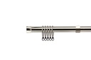 Fenton - Extendable Curtain Pole in Brushed Silver (With rings)