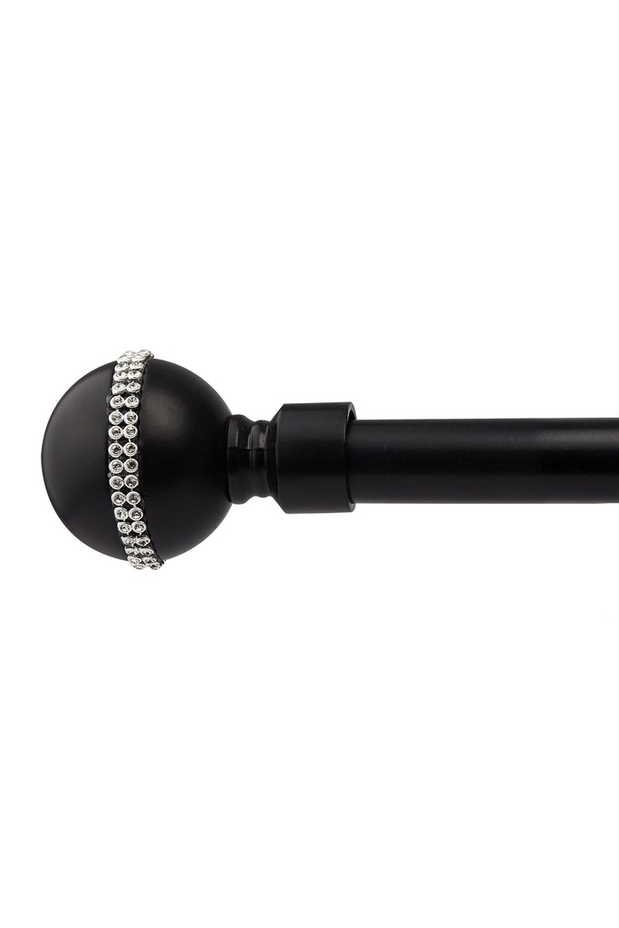 [BLI120MAT] Bejeweled - Extendable Curtain Pole in Matt Black (120-210cm)