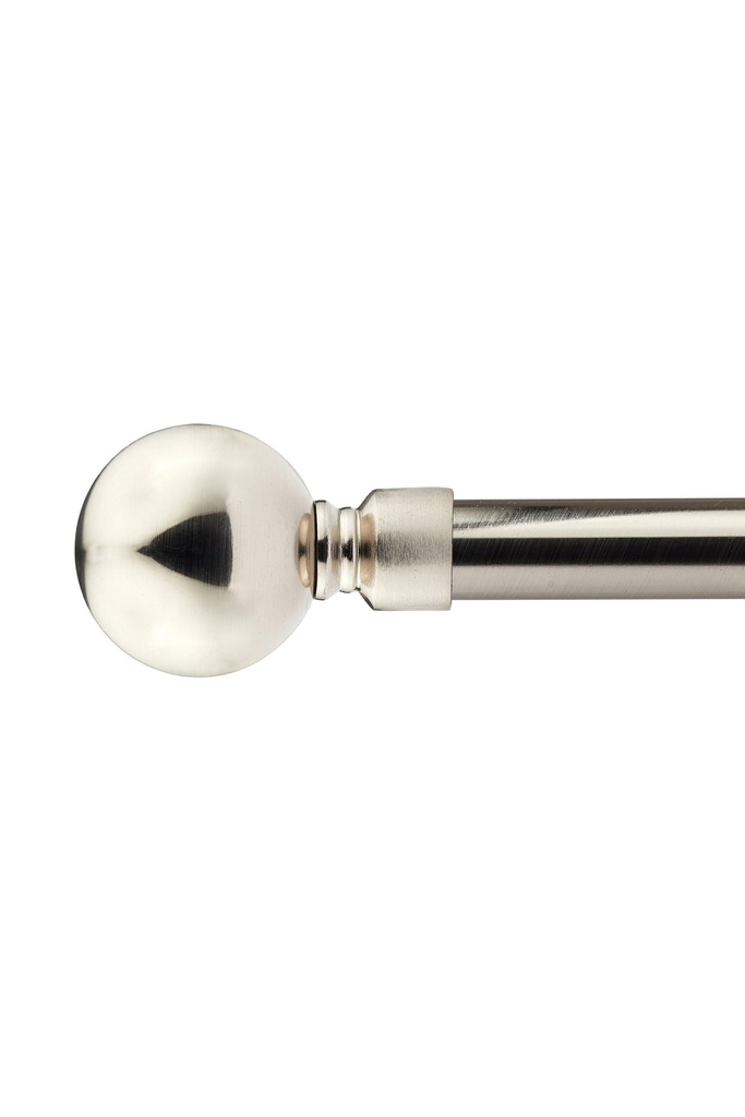 [BAL120BSIL] Sphere - Extendable Curtain Pole in Brushed Silver (120-210cm)