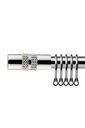 Sparkle - Extendable Curtain Pole in Chrome (With rings)
