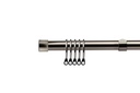 Fenton - Extendable Curtain Pole in Black Silk (With rings)