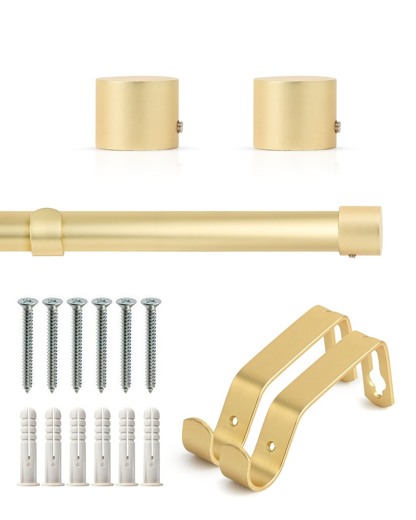 [FULLP120MGD] Fenton - Extendable Curtain Pole in Gold (120-210cm)