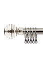 Geneva - Extendable Curtain Pole in Brushed Silver (With rings)