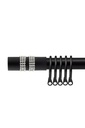 Sparkle - Extendable Curtain Pole in Matt Black (With rings)