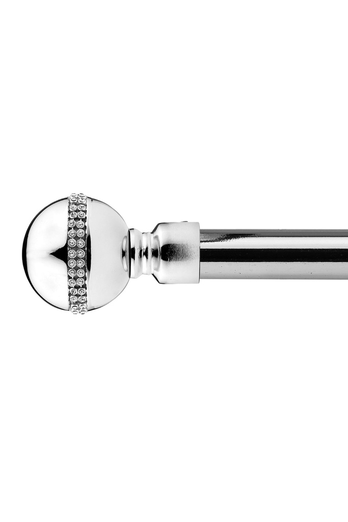[BLI120CHR] Bejeweled - Extendable Curtain Pole in Chrome (120-210cm)
