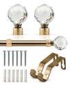 Cristalla - Extendable Curtain Pole in Antique Brass