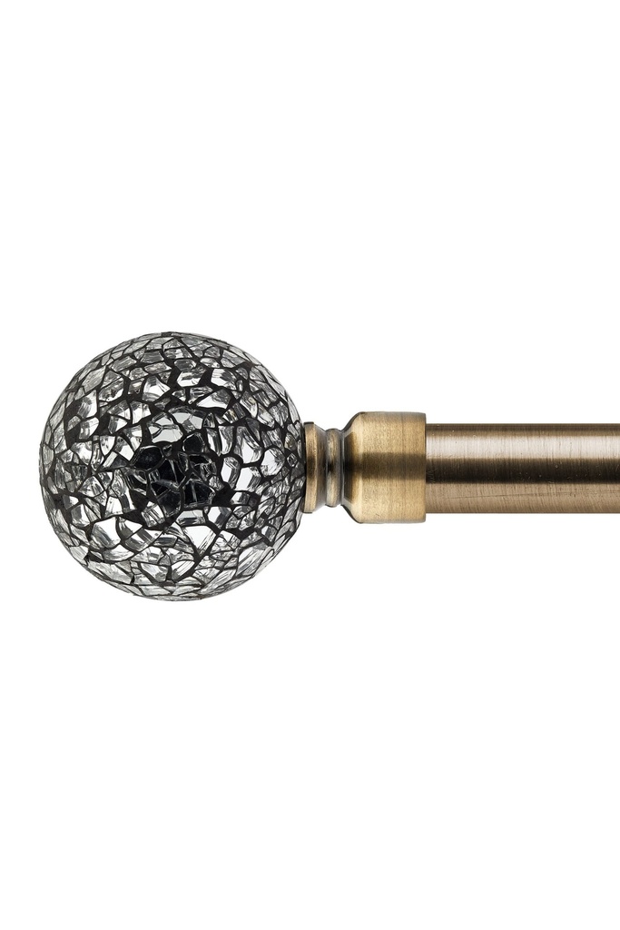 [CUTP120BRA] Mirrored - Extendable Curtain Pole in Antique Brass (120-210cm)