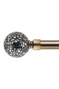 Mirrored - Extendable Curtain Pole in Antique Brass