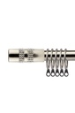 Sparkle - Extendable Curtain Pole in Brushed Silver (With rings)