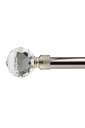 Cristalla - Extendable Curtain Pole in Brushed Silver