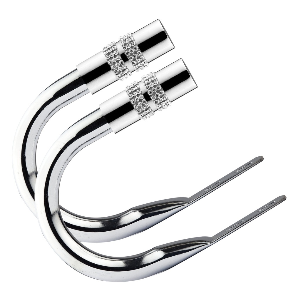 [DIAHHDBCHR] Sparkle - Hold Backs in Chrome (Pair)