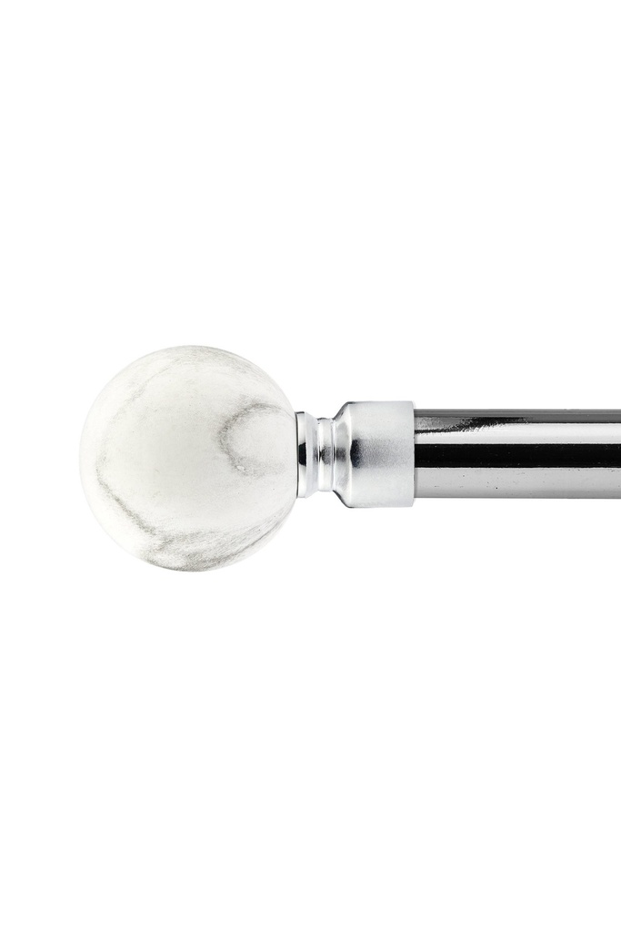 [MARP120BSIL] Mineral - Extendable Curtain Pole in Brushed Silver (120-210cm)