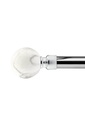 Mineral - Extendable Curtain Pole in Brushed Silver
