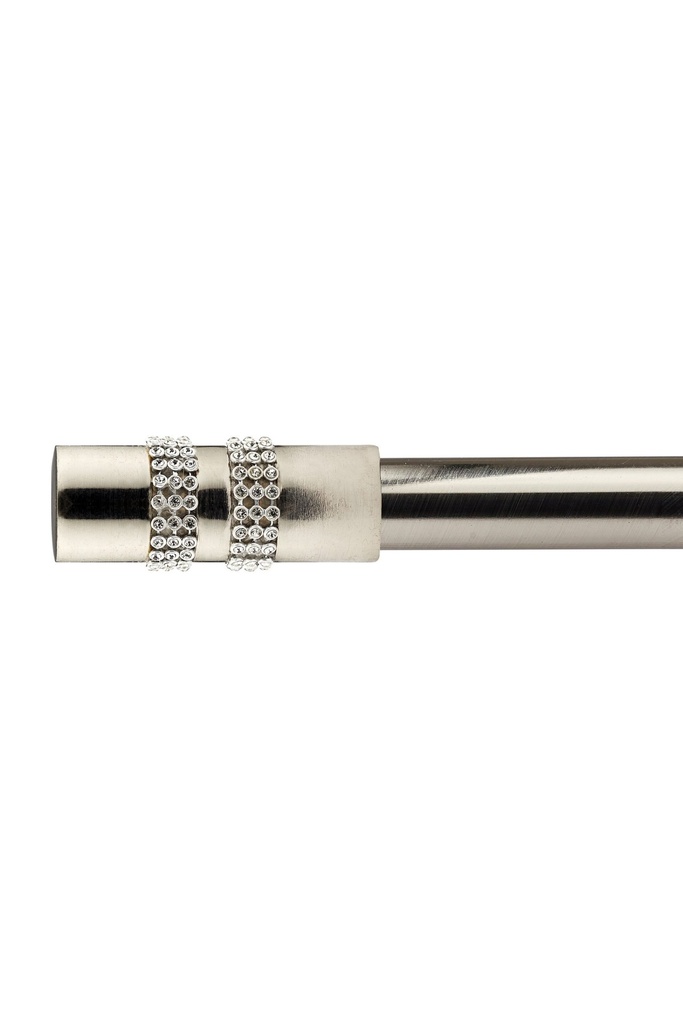 [DIAP120BSIL] Sparkle - Extendable Curtain Pole in Brushed Silver (120-210cm)