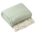 Chevron - Recycled Cotton Throw in Pistachio