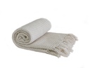 Waffle Recycled Cotton Throw in Ivory