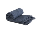 Waffle Recycled Cotton Throw in Navy