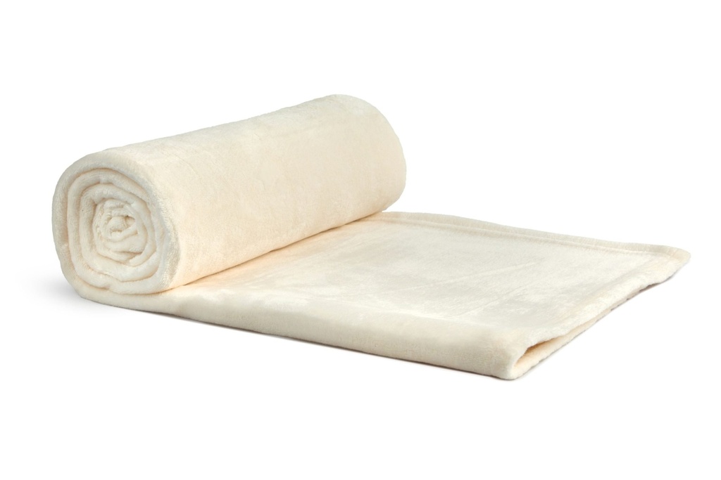 [SNG5060CRM] Plush Flannel Fleece Blanket - Super Soft Throw in Cream (50x60" (127x152cm))