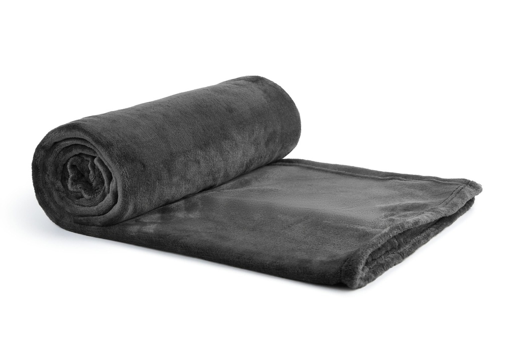 [SNG5060CHA] Plush Flannel Fleece Blanket - Super Soft Throw in Charcoal (50x60" (127x152cm))