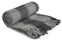 Comfy Check - Recycled Cotton Throw in Charcoal