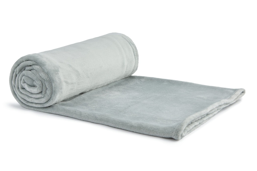 [SNG5060SIL] Plush Flannel Fleece Blanket - Super Soft Throw in Silver (50x60" (127x152cm))