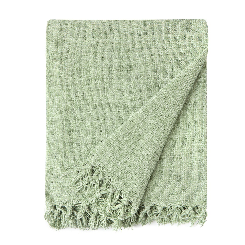 [DARCY5060MGRN] Camilla - Chenille Throw in Meadow Green (50x60" (127x152cm))