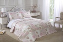 Devon - Quilted Patchwork Bedspread Set in Pink