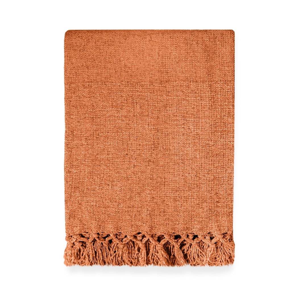 [DARCY5060BTO] Camilla - Chenille Throw in Burnt Orange (50x60" (127x152cm))