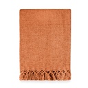 Camilla - Chenille Throw in Burnt Orange