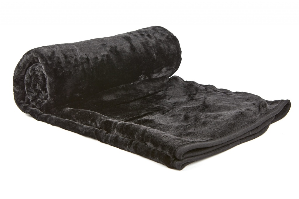 [NAR5060BLK] Nordic Collection - Super Cosey Fleece Blanket in Black