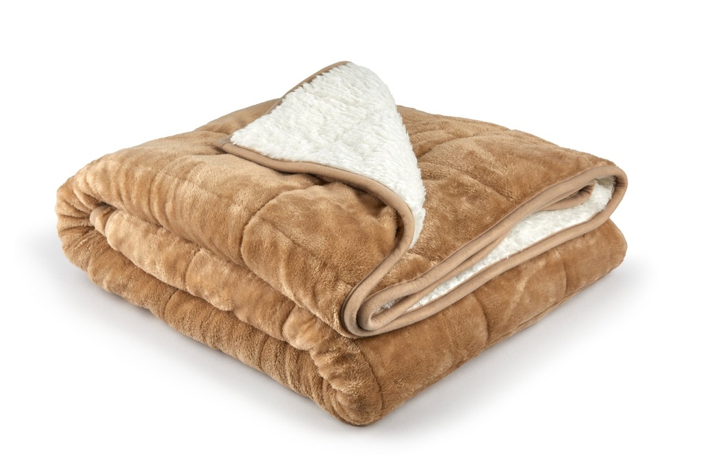 [WESH5060TAU] Weighted Sherpa Blanket in Taupe (50x60" (130x150cm))