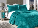 Banbury Collection - Quilted Soft Touch Velvet Bedspread Set in Emerald Green