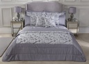 Cavendish Collection - Embellished Jacquard Quilted Bedspread Set in Silver
