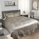 Elysium Collection - Quilted Sequin Velvet Bedspread Set in Mink