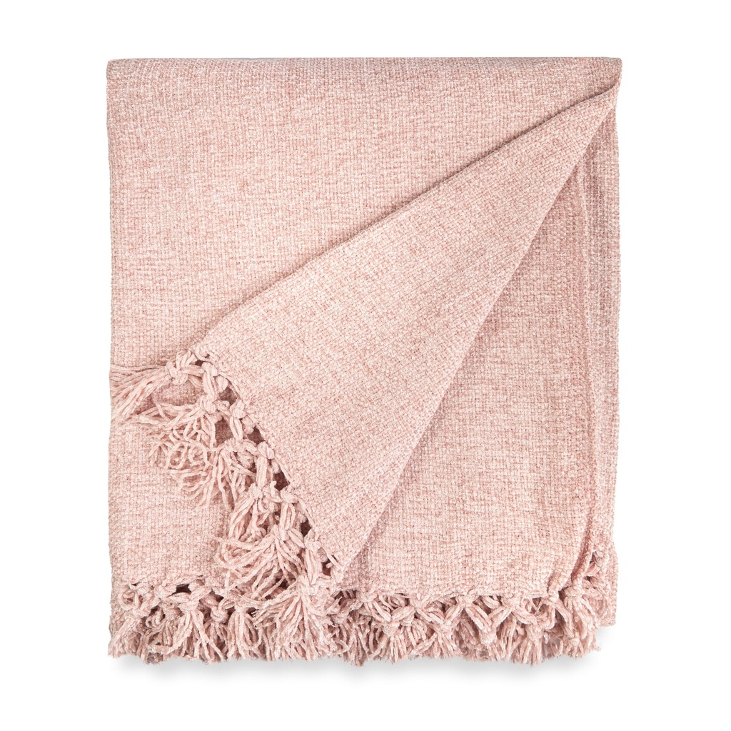 [DARCY5060BLS] Camilla - Chenille Throw in Blush (50x60" (127x152cm))