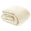 Dahlia - Fleece Throw in Cream