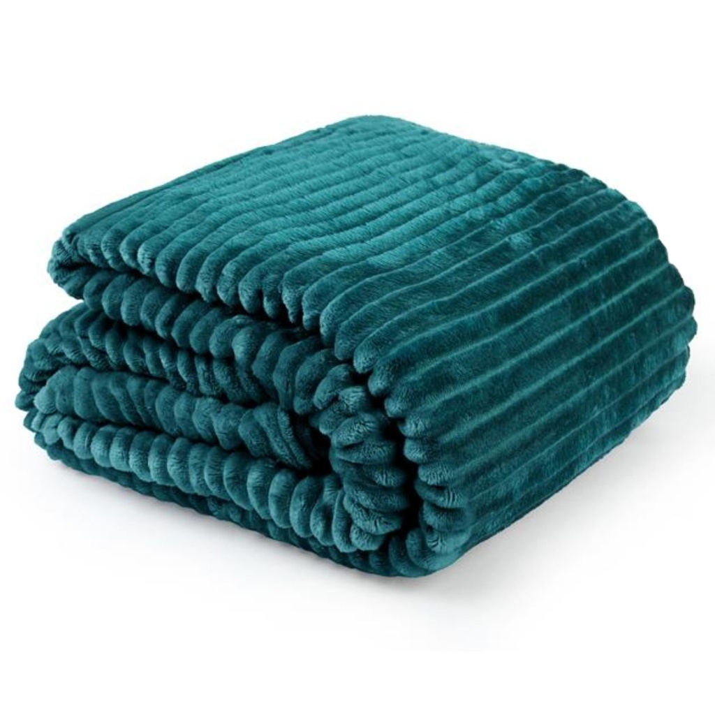 [DAKO1418EMD] Dahlia - Fleece Throw in Emerald Green
