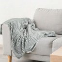 Dahlia - Fleece Throw in Silver