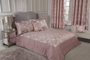 Meadows Collection - Embellished Jacquard Quilted Bedspread Set in Blush Pink