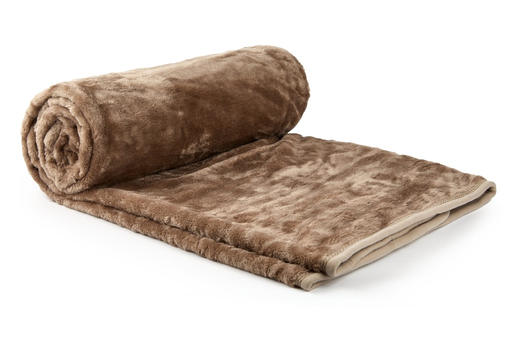 [NAR5060MNK] Nordic Collection - Super Cosy Fleece Blanket in Mink