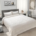 Harrow - Embellished Jacquard Quilted Bedspread Set in Cream