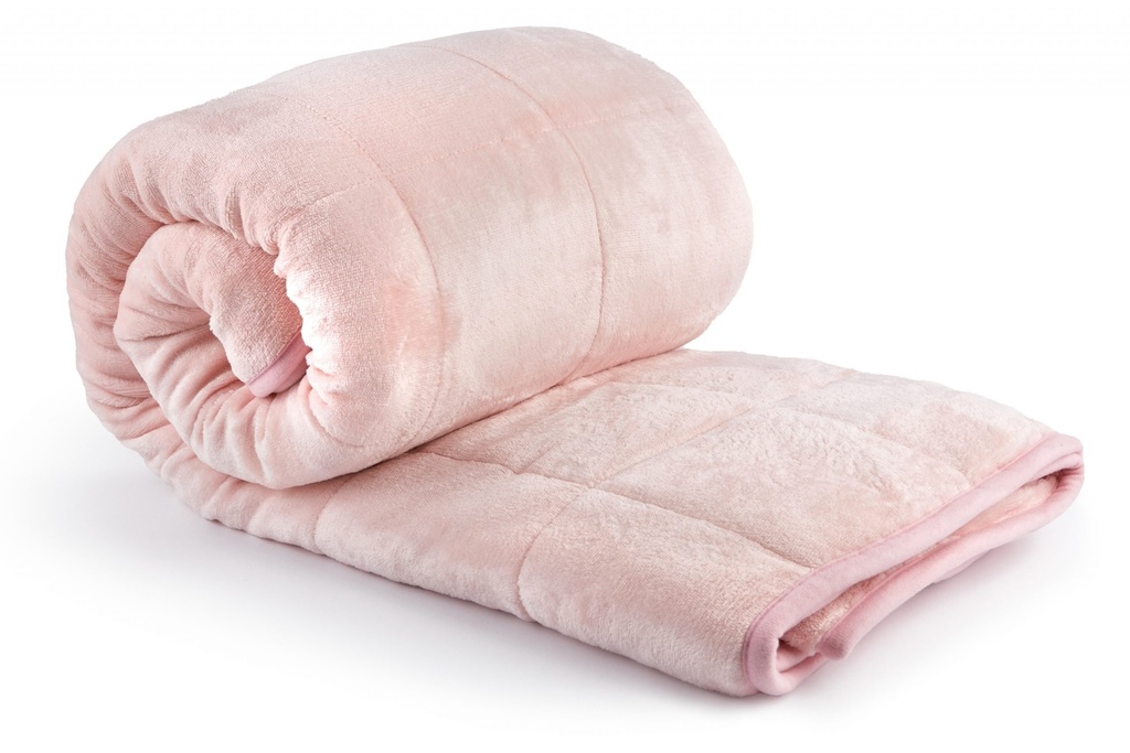 [WESH5060BLUS] Weighted Sherpa Blanket in Blush Pink (50x60" (130x150cm))