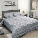 Harrow - Embellished Jacquard Quilted Bedspread Set in Silver