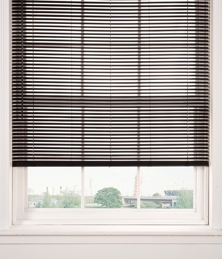 [PVE120.BLK] Plain Venetian Blind in Black (120 x 160cm)