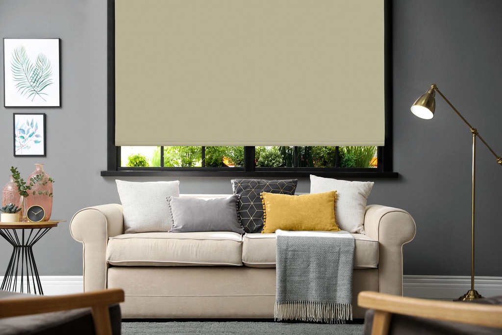 [BAUR1201TAU] Blackout Roller Blind in Natural (120 x 165cm)