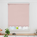Scalloped Roller Blind in Blush Pink