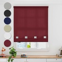 Square Eyelet Roller Blind in Red